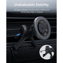 Заредете изображение във визуализатора на галерията – ESR Halolock magnetic MagSafe car holder for ventilation grille gray (21396-0) - TopMag
