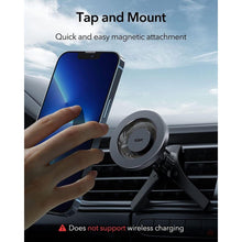 Заредете изображение във визуализатора на галерията – ESR Halolock magnetic MagSafe car holder for ventilation grille gray (21396-0) - TopMag
