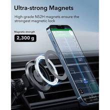 Заредете изображение във визуализатора на галерията – ESR Halolock magnetic MagSafe car holder for ventilation grille gray (21396-0) - TopMag
