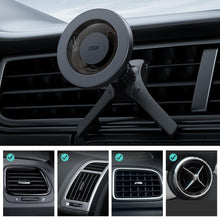 Заредете изображение във визуализатора на галерията – ESR Halolock magnetic MagSafe car holder for ventilation grille gray (21396-0) - TopMag

