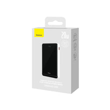 Заредете изображение във визуализатора на галерията – Baseus Magnetic Bracket Powerbank with MagSafe Wireless Charging 10000mAh 20W Overseas Edition white (PPCX000202) + USB Type C Baseus Xiaobai Series 60W 0.5m - TopMag
