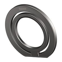 Заредете изображение във визуализатора на галерията – Baseus Halo magnetic ring holder phone stand gray (SUCH000013) - TopMag
