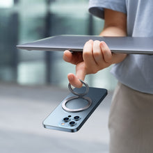 Заредете изображение във визуализатора на галерията – Baseus Halo magnetic ring holder silver phone stand (SUCH000012)
