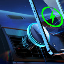 Заредете изображение във визуализатора на галерията – Joyroom Car Holder Qi Wireless Induction Charger 15W (MagSafe for iPhone Compatible) for Ventilation Grille Silver (JR-ZS291) - TopMag
