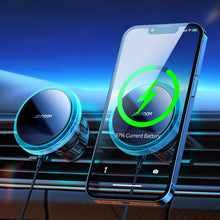 Заредете изображение във визуализатора на галерията – Joyroom Car Holder Qi Wireless Induction Charger 15W (MagSafe for iPhone Compatible) for Ventilation Grille Silver (JR-ZS291) - TopMag
