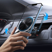 Заредете изображение във визуализатора на галерията – Joyroom Car Holder Qi Wireless Induction Charger 15W (MagSafe Compatible for iPhone) Air Vent Silver (JR-ZS290) - TopMag
