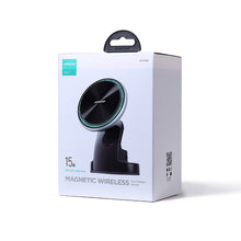 Заредете изображение във визуализатора на галерията – Joyroom Car Magnetic Holder Qi Wireless Induction Charger 15W (MagSafe for iPhone Compatible) for Dashboard Silver (JR-ZS290) - TopMag

