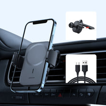 Заредете изображение във визуализатора на галерията – Joyroom Car Holder Qi Wireless Induction Charger 15W (MagSafe for iPhone Compatible) for Vent Grille (JR-ZS295) - TopMag
