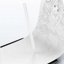 Заредете изображение във визуализатора на галерията – Baseus Smooth Writing Active Stylus Stylus Pen with LED Indicator for iPad white + USB-C 3A 0.3m Power Cable and Active Replaceable Tip (SXBC000202)
