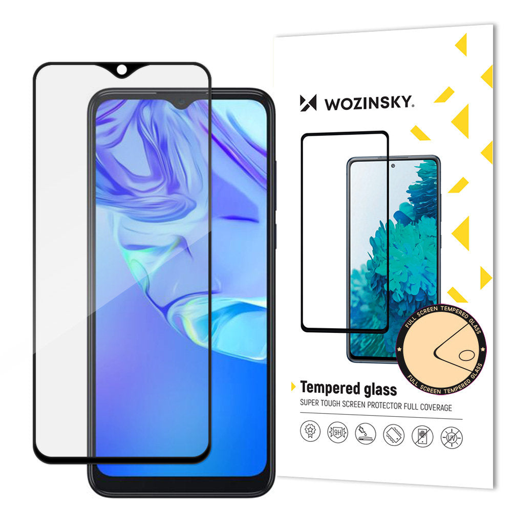 Wozinsky super durable Full Glue tempered glass full screen with frame Case Friendly TCL 305 black - TopMag