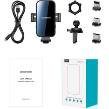 Заредете изображение във визуализатора на галерията – Choetech induction charger with holder + magnetic tips black (T201-F) - TopMag
