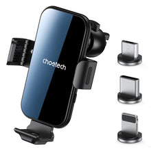 Заредете изображение във визуализатора на галерията – Choetech induction charger with holder + magnetic tips black (T201-F) - TopMag
