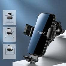 Заредете изображение във визуализатора на галерията – Choetech induction charger with holder + magnetic tips black (T201-F) - TopMag
