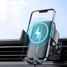 Заредете изображение във визуализатора на галерията – Joyroom car holder with wireless charger 15W for air vent black (JR-ZS245 vent) - TopMag
