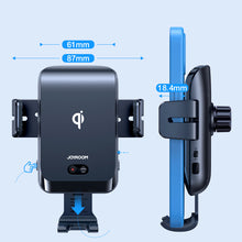 Заредете изображение във визуализатора на галерията – Joyroom Automatic Electric Car Air Vent Mount Ventilation Grille with 15W Qi Wireless Charger (JR-ZS214) - TopMag
