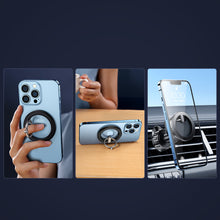 Заредете изображение във визуализатора на галерията – Joyroom kit multifunctional magnetic car holder ring phone support black (JR-ZS294) - TopMag
