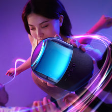 Заредете изображение във визуализатора на галерията – Joyroom wireless Bluetooth 5.3 RGB speaker black (JR-ML05) - TopMag
