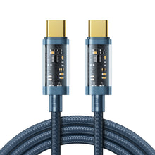 Заредете изображение във визуализатора на галерията – Joyroom cable USB Type-C - USB Type-C 100W 1.2m black (S-CC100A12) - TopMag
