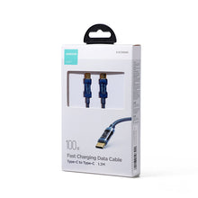 Заредете изображение във визуализатора на галерията – Joyroom cable USB Type-C - USB Type-C 100W 1.2m black (S-CC100A12) - TopMag

