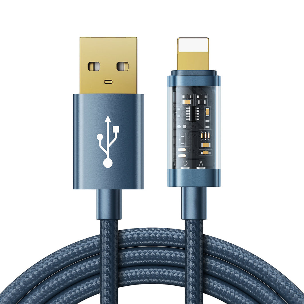 Joyroom USB cable - Lightning for charging / data transmission 2.4A 20W 1.2m blue (S-UL012A12) - TopMag