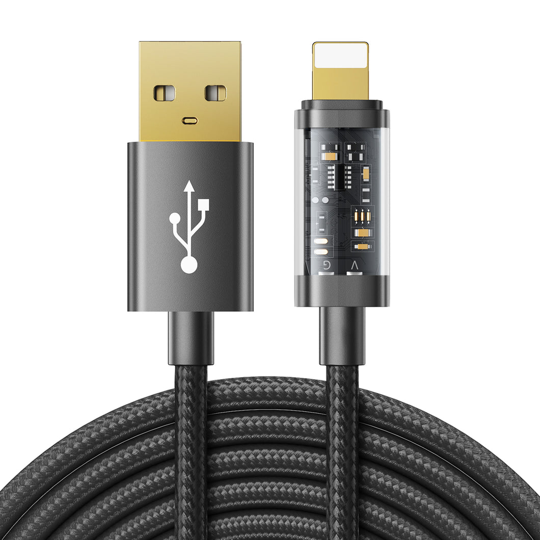 Joyroom USB cable - Lightning for charging / data transmission 2,4A 20W 2m black (S-UL012A20) - TopMag