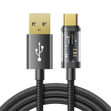 Заредете изображение във визуализатора на галерията – Joyroom USB cable - USB Type C for charging / data transmission 3A 1.2m black (S-UC027A12) - TopMag
