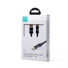 Заредете изображение във визуализатора на галерията – Joyroom USB cable - USB Type C for charging / data transmission 3A 1.2m black (S-UC027A12) - TopMag
