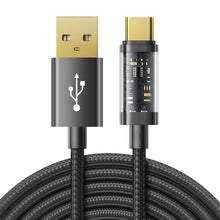 Заредете изображение във визуализатора на галерията – Joyroom USB cable - USB Type C for charging / data transmission 3A 2m black (S-UC027A20) - TopMag
