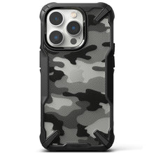Заредете изображение във визуализатора на галерията – Ringke Fusion X Design Case Armor Cover with Frame for iPhone 14 Pro Max Black Camo Black (FX647E73) - TopMag
