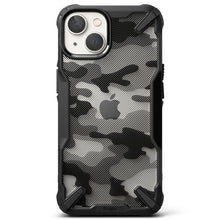 Заредете изображение във визуализатора на галерията – Ringke Fusion X Design case armored cover with frame for iPhone 14 Black Camo Black (FX635E73) - TopMag
