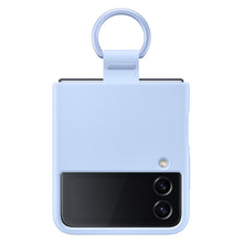 Заредете изображение във визуализатора на галерията – Samsung Ring Silicone Cover Case Cover for Samsung Galaxy Z Flip4 Hanger Case Blue (EF-PF721TLEGWW)
