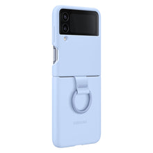 Заредете изображение във визуализатора на галерията – Samsung Ring Silicone Cover Case Cover for Samsung Galaxy Z Flip4 Hanger Case Blue (EF-PF721TLEGWW)
