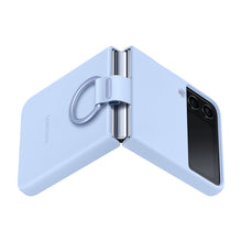Заредете изображение във визуализатора на галерията – Samsung Ring Silicone Cover Case Cover for Samsung Galaxy Z Flip4 Hanger Case Blue (EF-PF721TLEGWW)
