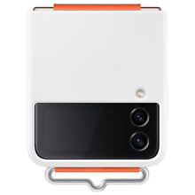 Заредете изображение във визуализатора на галерията – Samsung Strap Silicone Cover Case Cover for Samsung Galaxy Z Flip4 Hanger Case White (EF-GF721TWEGWW) - TopMag
