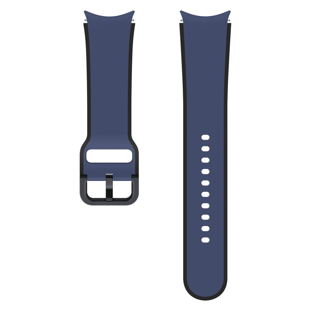 Samsung Two-tone Sport Band for Samsung Galaxy Watch 4/4 Classic / 5/5 Pro (20mm, M / L) blue (ET-STR91LNEGEU) - TopMag