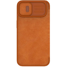 Заредете изображение във визуализатора на галерията – Nillkin Qin Pro Leather Case iPhone 14 6.1 2022 Brown
