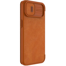 Заредете изображение във визуализатора на галерията – Nillkin Qin Pro Leather Case iPhone 14 6.1 2022 Brown
