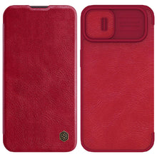 Заредете изображение във визуализатора на галерията – Nillkin Qin Pro Leather Case iPhone 14 6.1 2022 Red
