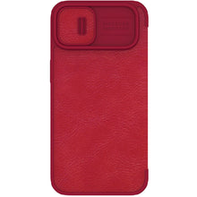 Заредете изображение във визуализатора на галерията – Nillkin Qin Pro Leather Case iPhone 14 6.1 2022 Red
