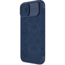 Заредете изображение във визуализатора на галерията – Nillkin Qin Pro Leather Case iPhone 14 6.1 2022 Blue
