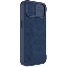 Заредете изображение във визуализатора на галерията – Nillkin Qin Pro Leather Case iPhone 14 6.1 2022 Blue
