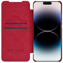 Заредете изображение във визуализатора на галерията – Nillkin Qin Pro Leather Case iPhone 14 Pro 6.1 2022 Red
