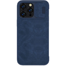 Заредете изображение във визуализатора на галерията – Nillkin Qin Pro Leather Case iPhone 14 Pro 6.1 2022 Blue
