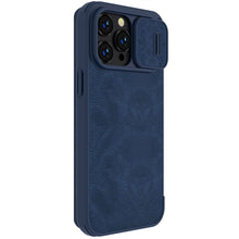 Заредете изображение във визуализатора на галерията – Nillkin Qin Pro Leather Case iPhone 14 Pro 6.1 2022 Blue
