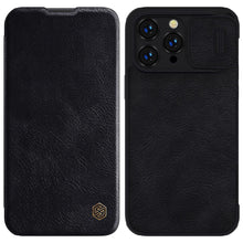 Заредете изображение във визуализатора на галерията – Nillkin Qin Pro Leather Case iPhone 14 Pro Max 6.7 2022 Black
