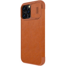 Заредете изображение във визуализатора на галерията – Nillkin Qin Pro Leather Case iPhone 14 Pro Max 6.7 2022 Brown
