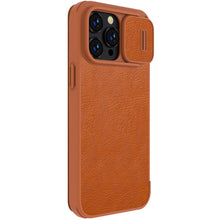 Заредете изображение във визуализатора на галерията – Nillkin Qin Pro Leather Case iPhone 14 Pro Max 6.7 2022 Brown
