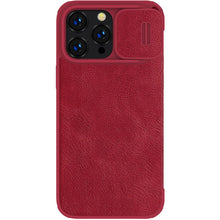 Заредете изображение във визуализатора на галерията – Nillkin Qin Pro Leather Case iPhone 14 Pro Max 6.7 2022 Red
