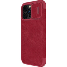 Заредете изображение във визуализатора на галерията – Nillkin Qin Pro Leather Case iPhone 14 Pro Max 6.7 2022 Red
