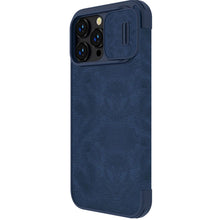 Заредете изображение във визуализатора на галерията – Nillkin Qin Pro Leather Case iPhone 14 Pro Max 6.7 2022 Blue
